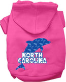 Pet Dog & Cat Screen Printed Hoodie for Small to Medium Pets (Sizes XS-XL), "North Carolina Blue Dolphins"