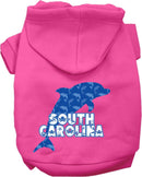 Pet Dog & Cat Screen Printed Hoodie for Medium to Large Pets (Sizes 2XL-6XL), "South Carolina Blue Dolphins"