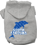 Pet Dog & Cat Screen Printed Hoodie for Small to Medium Pets (Sizes XS-XL), "South Carolina Blue Dolphins"