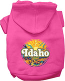 Pet Dog & Cat Screen Printed Hoodie for Medium to Large Pets (Sizes 2XL-6XL), "Idaho Trippy Peaks"