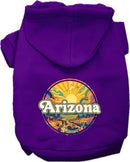 Pet Dog & Cat Screen Printed Hoodie for Small to Medium Pets (Sizes XS-XL), "Arizona Trippy Peaks"