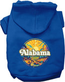 Pet Dog & Cat Screen Printed Hoodie for Medium to Large Pets (Sizes 2XL-6XL), "Alabama Trippy Peaks"