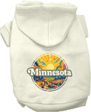 Pet Dog & Cat Screen Printed Hoodie for Small to Medium Pets (Sizes XS-XL), "Minnesota Trippy Peaks"