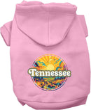 Pet Dog & Cat Screen Printed Hoodie for Medium to Large Pets (Sizes 2XL-6XL), "Tennessee Trippy Peaks"