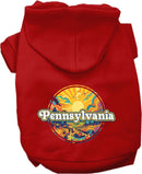 Pet Dog & Cat Screen Printed Hoodie for Medium to Large Pets (Sizes 2XL-6XL), "Pennsylvania Trippy Peaks"