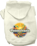 Pet Dog & Cat Screen Printed Hoodie for Medium to Large Pets (Sizes 2XL-6XL), "Pennsylvania Trippy Peaks"