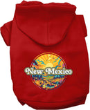 Pet Dog & Cat Screen Printed Hoodie for Medium to Large Pets (Sizes 2XL-6XL), "New Mexico Trippy Peaks"