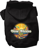 Pet Dog & Cat Screen Printed Hoodie for Medium to Large Pets (Sizes 2XL-6XL), "New Mexico Trippy Peaks"