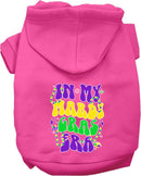 Pet Dog & Cat Screen Printed Hoodie for Medium to Large Pets (Sizes 2XL-6XL), "In My Mardi Gras Era"