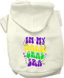 Pet Dog & Cat Screen Printed Hoodie for Medium to Large Pets (Sizes 2XL-6XL), "In My Mardi Gras Era"