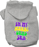 Pet Dog & Cat Screen Printed Hoodie for Medium to Large Pets (Sizes 2XL-6XL), "In My Mardi Gras Era"