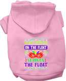 Pet Dog & Cat Screen Printed Hoodie "What Happens On The Float Stays On The Float"