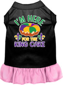 Pet Dog & Cat Screen Printed Dress "I'm Here For The King Cake"