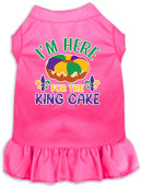 Pet Dog & Cat Screen Printed Dress "I'm Here For The King Cake"