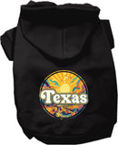 Pet Dog & Cat Screen Printed Hoodie for Medium to Large Pets (Sizes 2XL-6XL), "Texas Trippy Peaks"