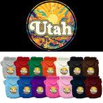 Pet Dog & Cat Screen Printed Hoodie for Medium to Large Pets (Sizes 2XL-6XL), "Utah Trippy Peaks"