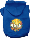 Pet Dog & Cat Screen Printed Hoodie for Small to Medium Pets (Sizes XS-XL), "Utah Trippy Peaks"