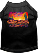 Pet Dog & Cat Screen Printed Shirt for Medium to Large Pets (Sizes 2XL-6XL), "Oklahoma Neon Desert"