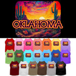 Pet Dog & Cat Screen Printed Shirt for Medium to Large Pets (Sizes 2XL-6XL), "Oklahoma Neon Desert"