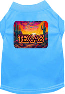 Pet Dog & Cat Screen Printed Shirt for Small to Medium Pets (Sizes XS-XL), "Texas Neon Desert"