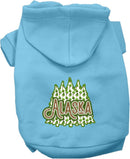 Pet Dog & Cat Screen Printed Hoodie for Small to Medium Pets (Sizes XS-XL), "Alaska Woodland Trees"