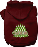 Pet Dog & Cat Screen Printed Hoodie for Medium to Large Pets (Sizes 2XL-6XL), "California Woodland Trees"