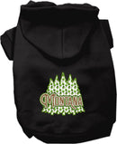 Pet Dog & Cat Screen Printed Hoodie for Small to Medium Pets (Sizes XS-XL), "Montana Woodland Trees"