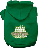 Pet Dog & Cat Screen Printed Hoodie for Medium to Large Pets (Sizes 2XL-6XL), "North Dakota Woodland Trees"