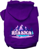 Pet Dog & Cat Screen Printed Hoodie for Medium to Large Pets (Sizes 2XL-6XL), "Alaska Alpine Pawscape"