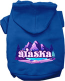 Pet Dog & Cat Screen Printed Hoodie for Small to Medium Pets (Sizes XS-XL), "Alaska Alpine Pawscape"