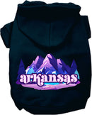 Pet Dog & Cat Screen Printed Hoodie for Medium to Large Pets (Sizes 2XL-6XL), "Arkansas Alpine Pawscape"