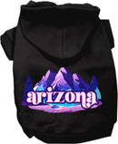 Pet Dog & Cat Screen Printed Hoodie for Medium to Large Pets (Sizes 2XL-6XL), "Arizona Alpine Pawscape"