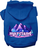 Pet Dog & Cat Screen Printed Hoodie for Medium to Large Pets (Sizes 2XL-6XL), "Maryland Alpine Pawscape"