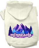 Pet Dog & Cat Screen Printed Hoodie for Small to Medium Pets (Sizes XS-XL), "Minnesota Alpine Pawscape"