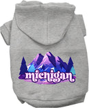 Pet Dog & Cat Screen Printed Hoodie for Small to Medium Pets (Sizes XS-XL), "Michigan Alpine Pawscape"