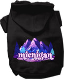 Pet Dog & Cat Screen Printed Hoodie for Small to Medium Pets (Sizes XS-XL), "Michigan Alpine Pawscape"