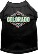 Pet Dog & Cat Screen Printed Shirt for Small to Medium Pets (Sizes XS-XL), "Colorado Peach Aztec"
