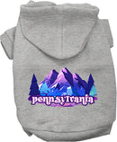 Pet Dog & Cat Screen Printed Hoodie for Medium to Large Pets (Sizes 2XL-6XL), "Pennsylvania Alpine Pawscape"