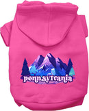 Pet Dog & Cat Screen Printed Hoodie for Medium to Large Pets (Sizes 2XL-6XL), "Pennsylvania Alpine Pawscape"