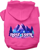 Pet Dog & Cat Screen Printed Hoodie for Small to Medium Pets (Sizes XS-XL), "New York Alpine Pawscape"