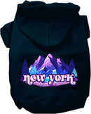 Pet Dog & Cat Screen Printed Hoodie for Small to Medium Pets (Sizes XS-XL), "New York Alpine Pawscape"