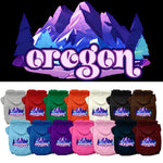 Pet Dog & Cat Screen Printed Hoodie for Medium to Large Pets (Sizes 2XL-6XL), "Oregon Alpine Pawscape"