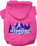 Pet Dog & Cat Screen Printed Hoodie for Medium to Large Pets (Sizes 2XL-6XL), "Wyoming Alpine Pawscape"