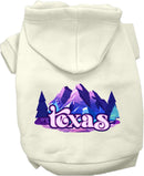 Pet Dog & Cat Screen Printed Hoodie for Medium to Large Pets (Sizes 2XL-6XL), "Texas Alpine Pawscape"