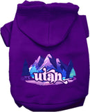 Pet Dog & Cat Screen Printed Hoodie for Small to Medium Pets (Sizes XS-XL), "Utah Alpine Pawscape"