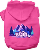 Pet Dog & Cat Screen Printed Hoodie for Small to Medium Pets (Sizes XS-XL), "Utah Alpine Pawscape"