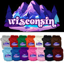 Pet Dog & Cat Screen Printed Hoodie for Medium to Large Pets (Sizes 2XL-6XL), "Wisconsin Alpine Pawscape"