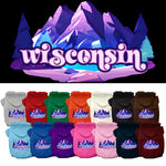 Pet Dog & Cat Screen Printed Hoodie for Medium to Large Pets (Sizes 2XL-6XL), "Wisconsin Alpine Pawscape"