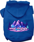 Pet Dog & Cat Screen Printed Hoodie for Small to Medium Pets (Sizes XS-XL), "West Virginia Alpine Pawscape"