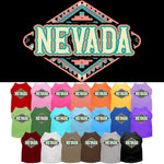 Pet Dog & Cat Screen Printed Shirt for Medium to Large Pets (Sizes 2XL-6XL), "Nevada Peach Aztec"